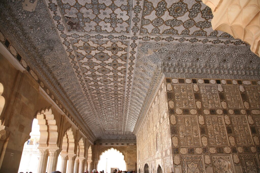 Jai Mandir marble palace inside Amer Fort Jaipur