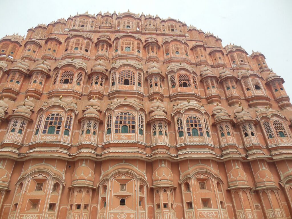 Hawa Mahal pink sandstone façade in Jaipur