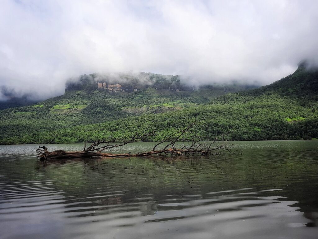 Kundalika River flowing through green hills near Kolad, Maharashtra