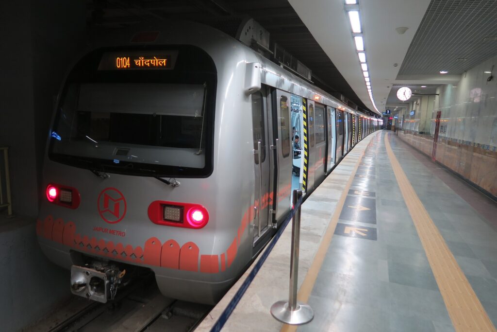 Jaipur Metro Pink Line serving Chandpole station near Chandpole Bazaar
