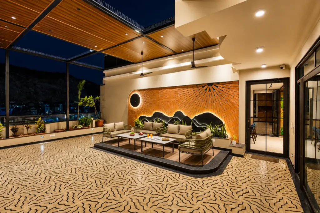 GIRI Penthouse | 2-BHK Penthouse with Terrace, Open-air bar, Lounge, Outdoor jacuzzi & Aravalli Views