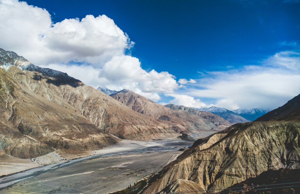 Nubra Valley and the Shyok River near Hunder in Ladakh